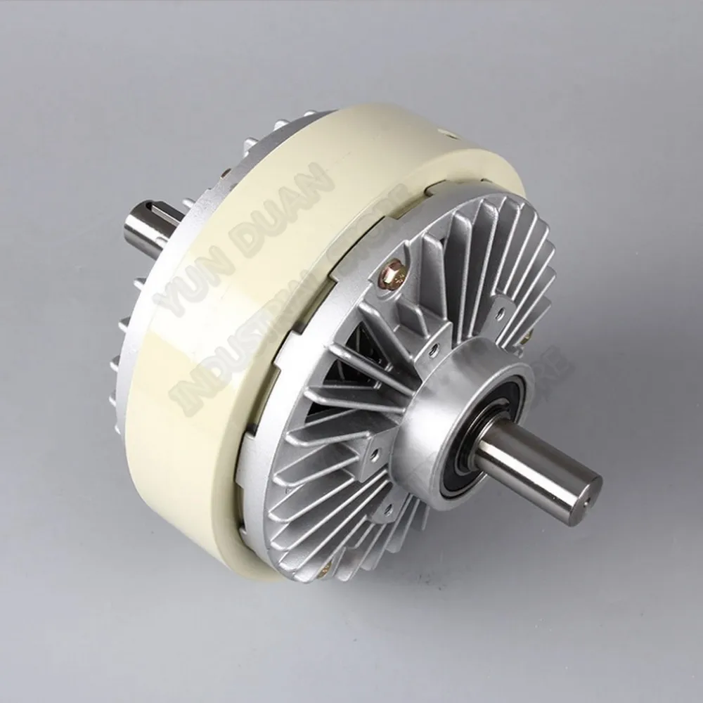 Double Shaft Magnetic Powder Clutch 25Nm 2.5kg DC 24V Dual 2Axis Winding Brake for Tension Control Bag Printing Dyeing Machine
