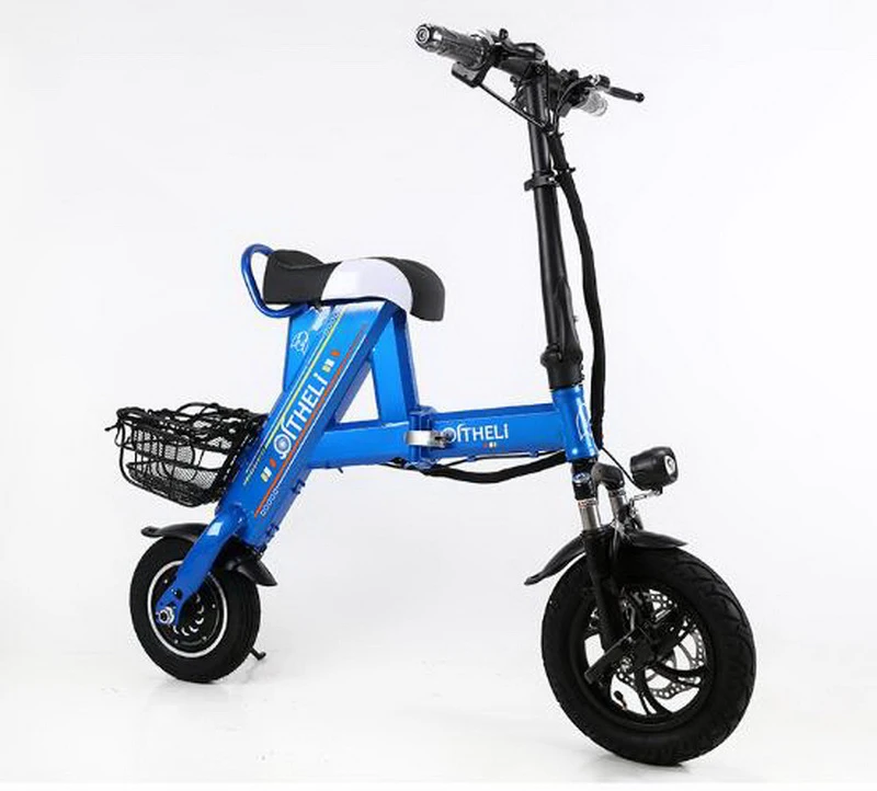 Excellent Venividivici Super light Mini-electric bike with Basket folding female small electric car lithium battery adult scooter 23