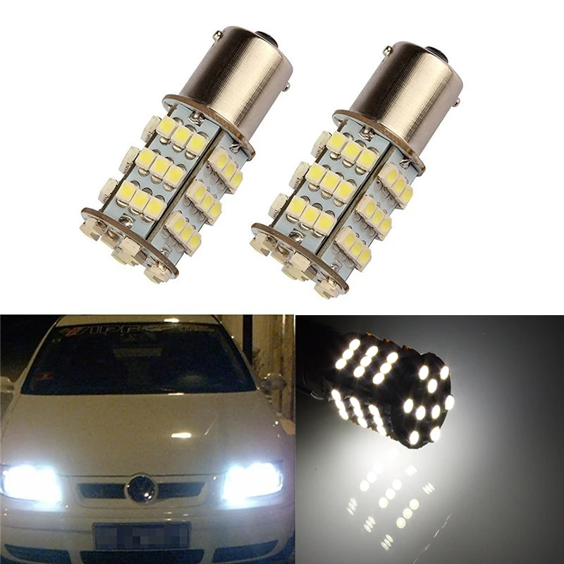 10 x White 1156 T25 T25 BA15S 1210 45SMD LED Replacement Car Lights Bulb LED Backup Signal