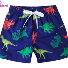Летние шорты для мальчиков с динозавром быстросохнущие пляжные шорты с 3D-принтом детские плавки купальный костюм пляжные шорты для мальчиков От 4 до 10 лет с сетчатой подкладкой