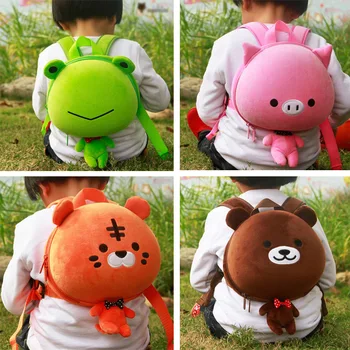 

new plush kawaii cotton frog bag children shoulder small kindergarten backpack 30cm
