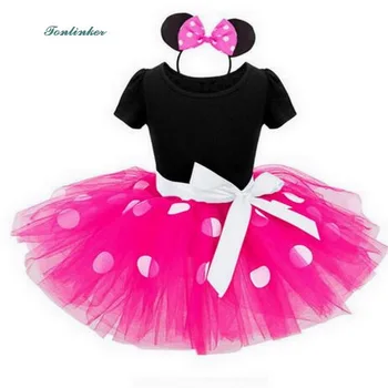 

Tonlinker Layered kids ballet girls leotard girl dance wear girls princess party tollder clothes birthday tutu ears Headband