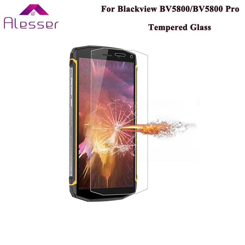 

Alesser For Blackview BV5800 Pro Tempered Glass Premium Film Scratch-proof Protective 9H Shatter Proof For Blackview BV5800