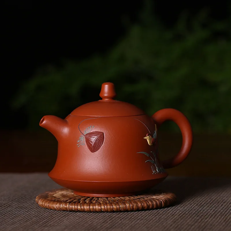 Чайный набор dahongpao плоские пустые горшки чистый глиняный горшок ручной росписи с