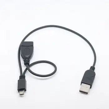

Micro USB Male To USB Female Host OTG Cable USB Power Cable Y Splitter 3 In 1