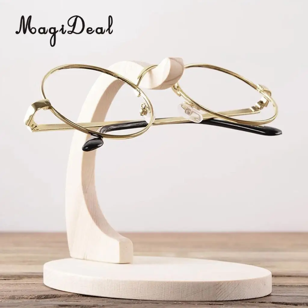 Wooden Glasses Display Rack Sunglass Stand Shelf Hanging Bracket Watches Jewelry Display