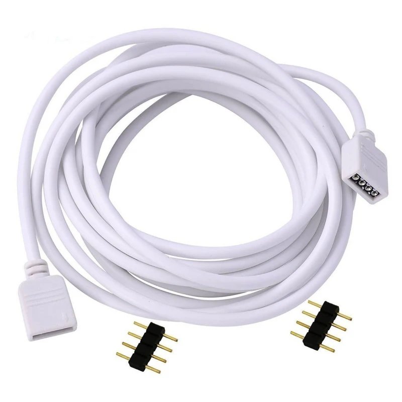 

4 Pin 1M Strip Extension Ribbon RGB LED Cable LED Strip Light Connector LB88