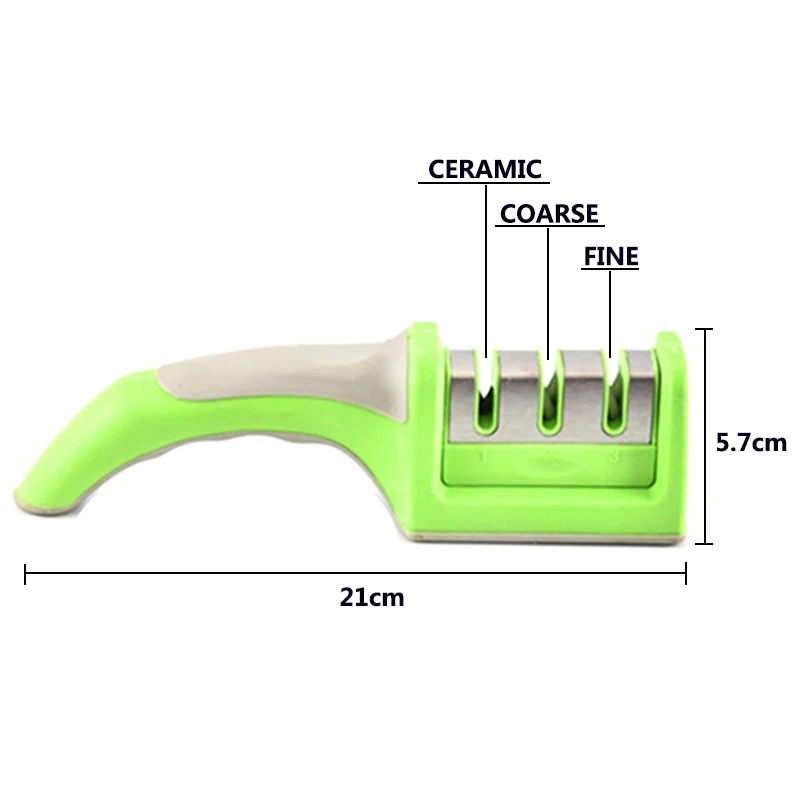 Точилка для ножей, Профессиональные Кухонные точильные каменные ножи, точильный камень из вольфрамовой стали, алмазные керамические кухонные ножи, аксессуары - Цвет: SZ22186-Green