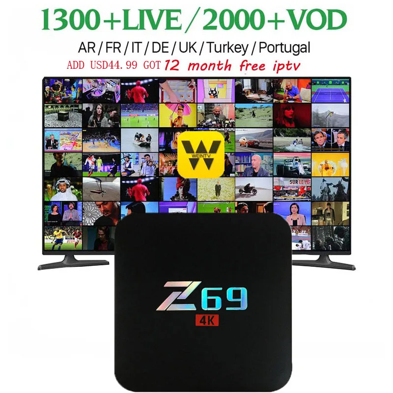 

[WeChip] Z69 Andriod TV Box 7.1 Smart tv box HD Network 2.4G Wifi 10/100M Ethernet S905X Set Top Box 4K TV 2GB16GB Media Player