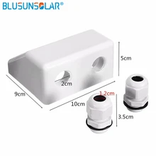 100 шт/партия солнечная панель на крышу распределительная коробка ввод с двойным отверстием белого цвета LJ0266