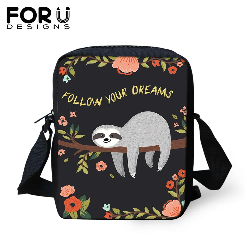 

FORUDESIGNS Fashion Kids School Bags Cute Animal Sloth Floral Prints Children School Bags Small Kindergarten for Teen Girls Boys