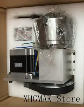 Billige Beste Qualität Nema 34 Stepper Motor(4:1) K12-100mm 4 Backenfutter 100mm CNC 4th Achse EINE Aixs Drehachse Für Cnc Router