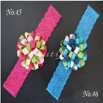 

30 BLESSING Good Girl C-Loopy Puffs Ribbon 2.5" Hair Bows Lace Headband 96 No.