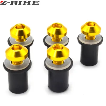 

M5 Motorcycle Windshield Windscreen Bolt Screw Nut Fastener Kit For Kawasaki z800 z750 z250 z1000 er6n er6f Z1000 yamaha KTM