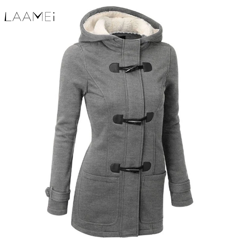 

Women Causal Coat 2018 New Spring Autumn Women Overcoat Hooded Coat Zipper Button Outwear Jacket Casaco Feminino Plus Sizes