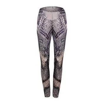 

2019 Pants Ladies Sexy Snake Lin Printing Mid Waist Fitness Leggings Stretch Elastic Trousers