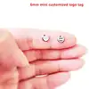 MaiLun50pcs 6mm Custom Logo Tags mini disc Stainless Steel Tags Laser Engraved Circle Tags Engravable Charms Jewelry Accessories