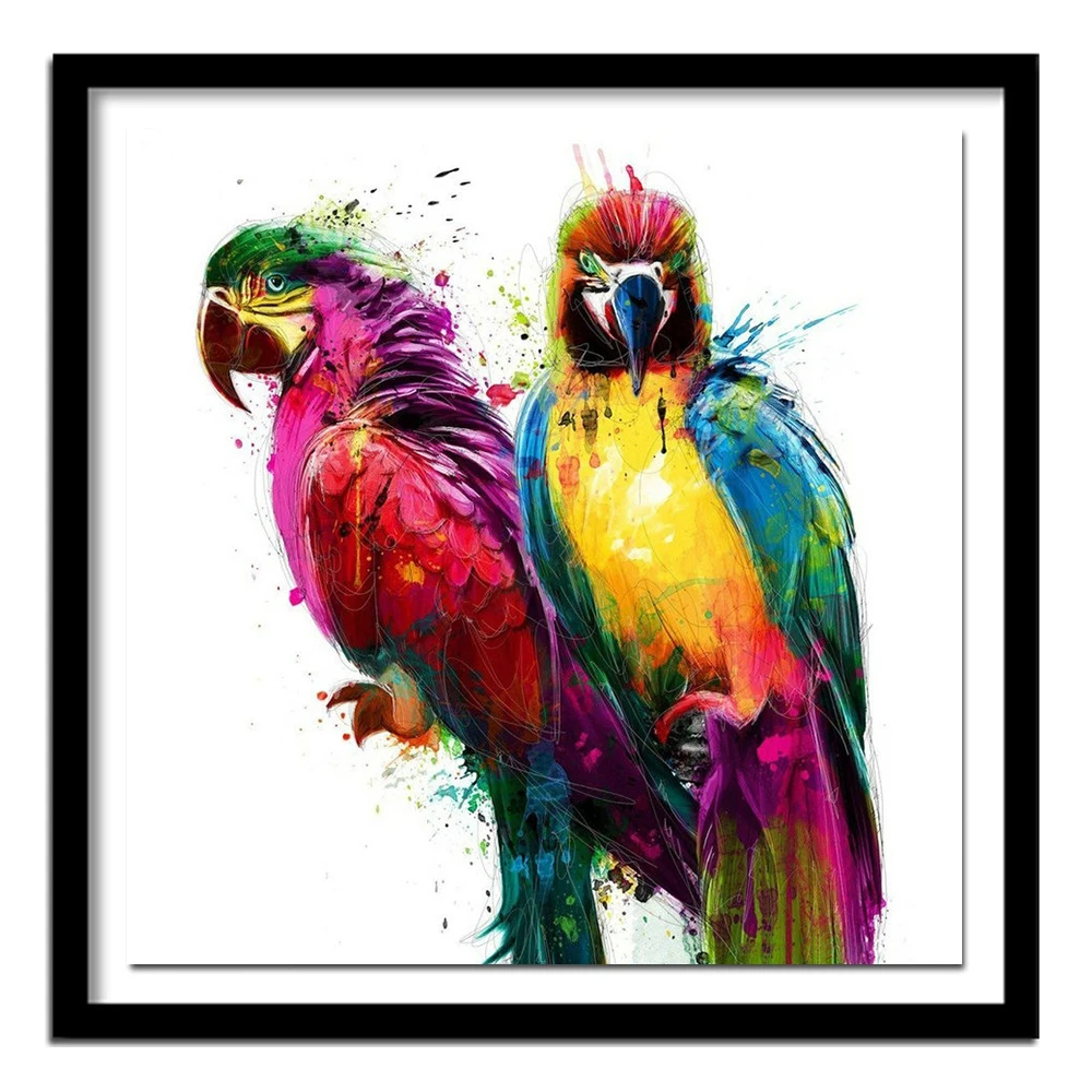 

Diamond Animals Parrot 5D DIY Embroidery Diamond Painting Cross Stitch Love Full Square Drill Decoration Home