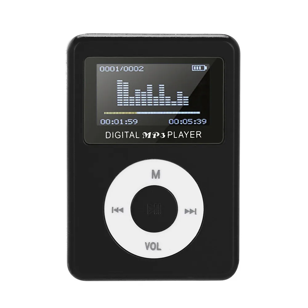 USB мини MP3-плеер ЖК-экран Поддержка 32 ГБ Micro SD TF карта Мода Мини Спорт MP3 плеер Высокое качество