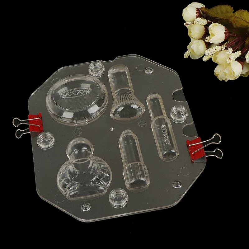 

Cosmetics Mascara Lipstick 3D Cake Mold Plastic DIY Candy Chocolate Baking Decorating Mold Tools Transparent