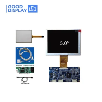 

Free Shipping RS232 port touch set VGA,Video input Digital 5'' TFT LCD monitor