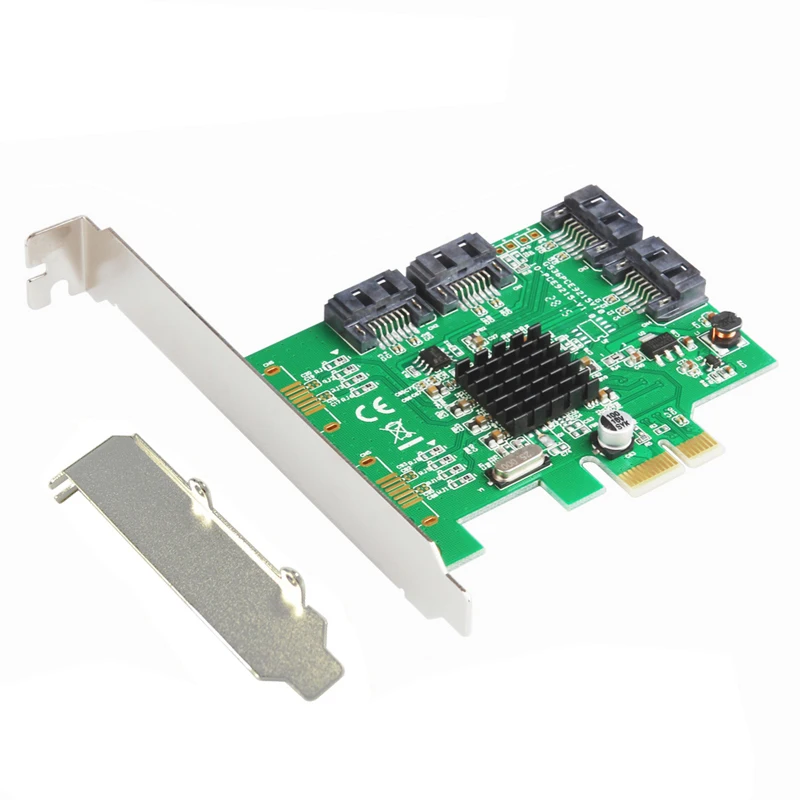 Marvell 88SE9215 4 порта SATA 6G PCI Express плата контроллера e к III 3 0 конвертер низкопрофильный