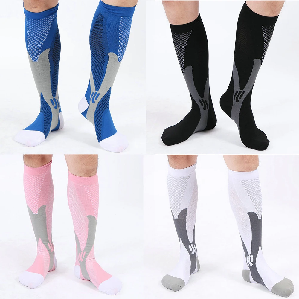 

2PCS Men's And Women's Sports Socks Leg Support Elastic Outdoor Compression Socks Running Ski Basketball Football Long Socks