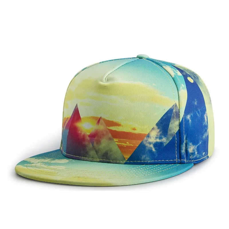 

2017 NEW Style Color Printing Pattern Men Women Hat Hats Baseball Cap Fashion Trends Hip Hop Snapback Caps Bone