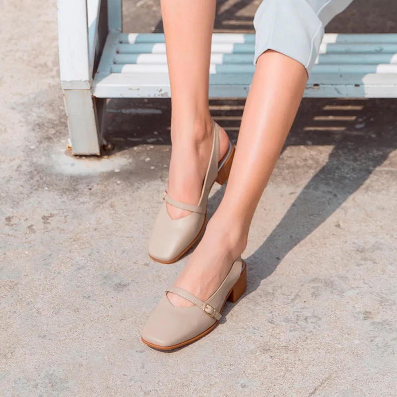 BeauToday/женские босоножки из телячьей кожи с квадратным носком и пряжкой на ремешке; Летняя женская обувь из натуральной кожи; высокое качество; ручная работа; 31024