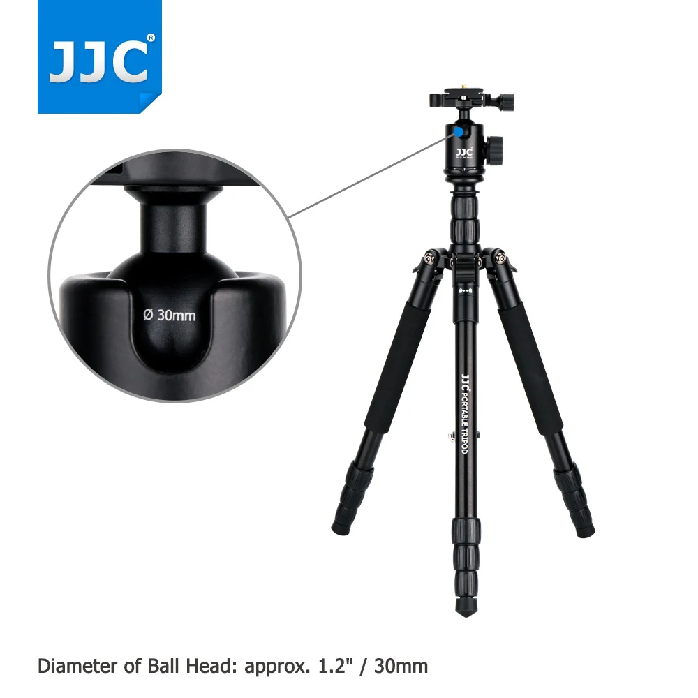 Jjc-dslr Tripé de Câmera para Canon Nikon Sony Fujifilm Olympus Pentax Panasonic Suporte Suporte Flexível Bola Cabeça Monopé Portátil - Image 4