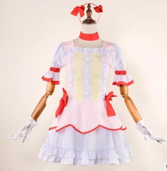 Аниме Puella Magi Madoka Magica Kaname Косплей костюмы платье головной убор |