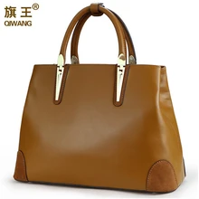 2016 new Top quality women genuine leather bag QIWANG famous brands women bag women handbag Shoulder Messenger Bag