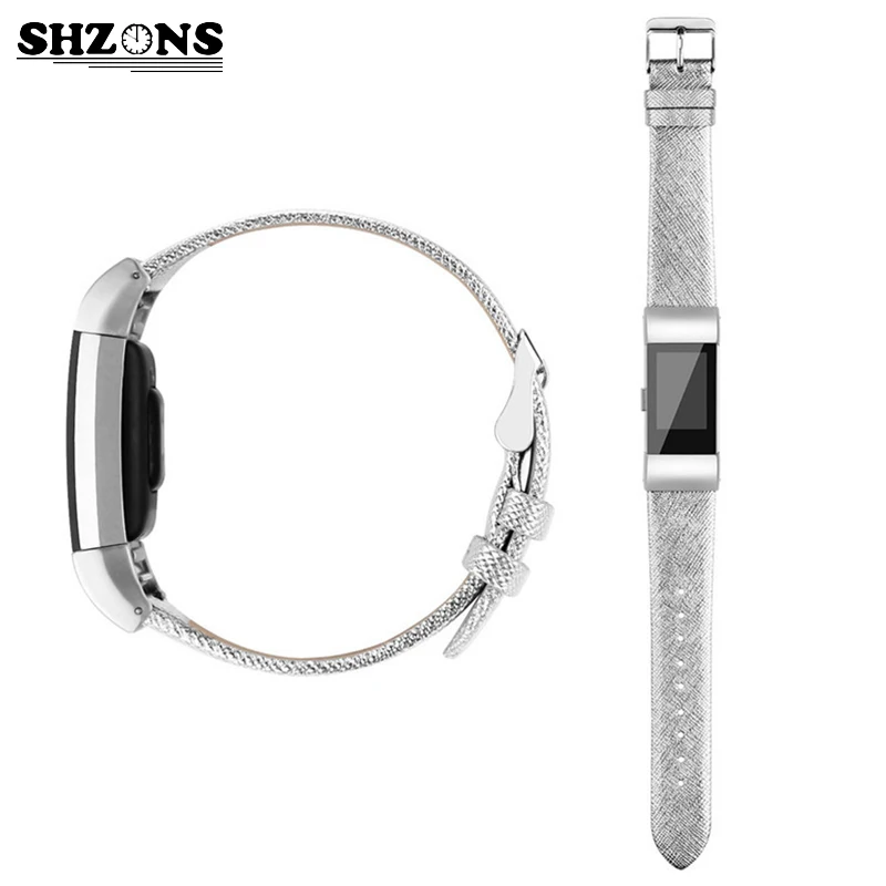 

SHZONS Replacement Band for For Fitbit Charge2 Heart Rate Wristband Bracelet Belt Genuine Leather Strap For Fitbit Charge 2