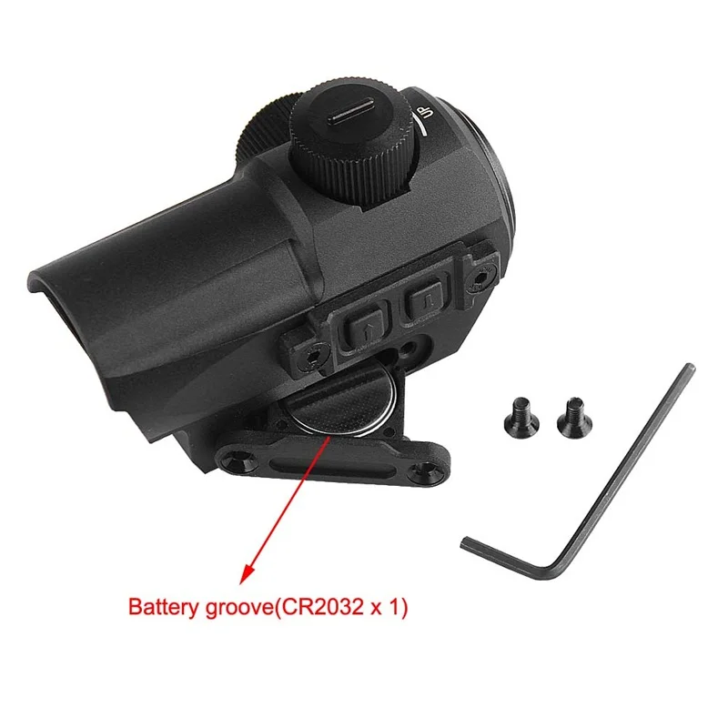Tactical 1.5 MOA QD Red Dot Sight with Riser Mount 10 Brightness Settings fit Picatinny Rail for Hunting Airsoft (6)