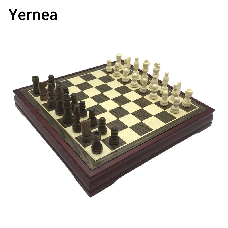 Деревянный Шахматный набор Yernea высокого качества шахматные изделия из массива