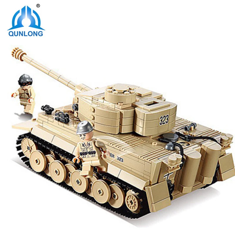 

Qunlong Century Military German King Tiger Tank Fit Blocks Army Figure City Model Building Block Bricks Toy Gift Kids Gifts