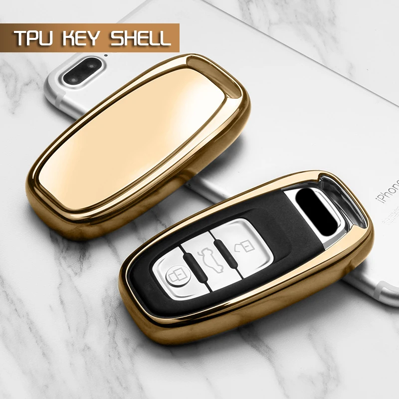 Pink Protective TPU Key Case for 2014 2015 Audi A4 S4 A5 S5 RS5 Q5 Quattro