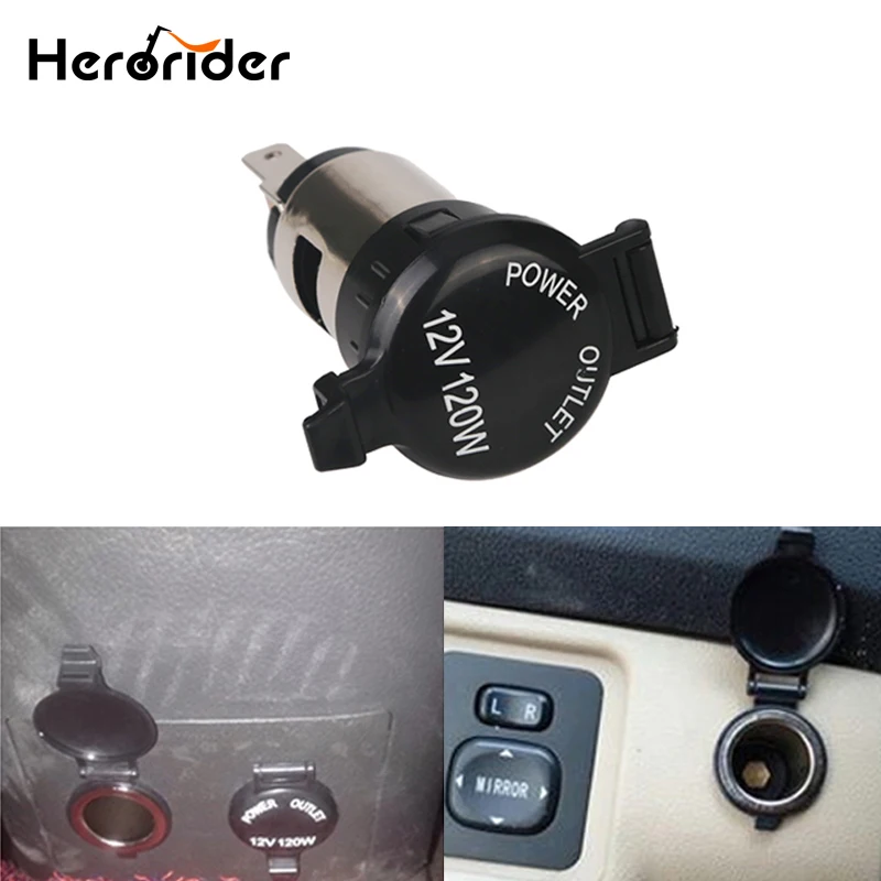 

Herorider Truck Auto Motorcycle 12v Car Cigarette Lighter Socket Plug For Car Cigarette Lighter Power Socket Plug Outlet 120W