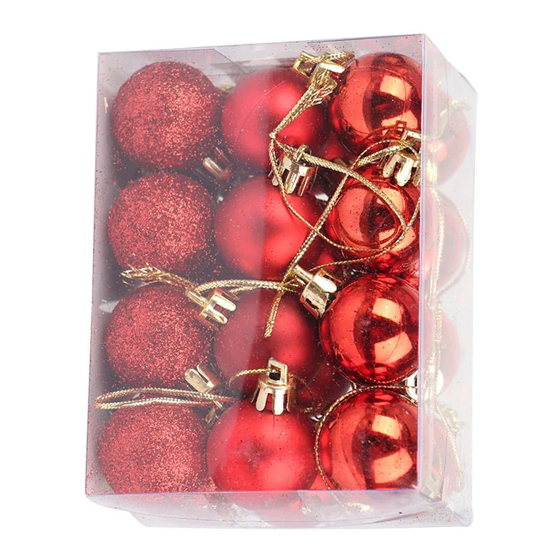 24 piezas decoraciones de bolas de árbol de Navidad para DIY fiesta de Navidad boda 3 CM bolas adornos colgantes para el hogar Navidad decoración 24 piezas decoraciones de bolas de árbol de Navidad para DIY fiesta de Navidad boda 3 CM bolas adornos colgantes para el hogar Navidad decoración