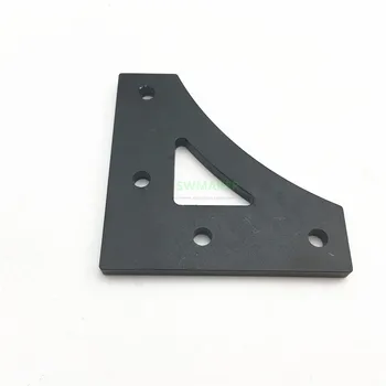 

LulzBot TAZ 3D printer DIY aluminum alloy metal Frame Connector v2.0 profile corner plate black color Anodized 5mm thick