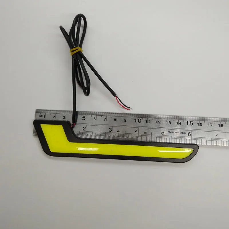 Новый светодиодный DRL L форма 12 В Белый COB Автомобильные светодиодные