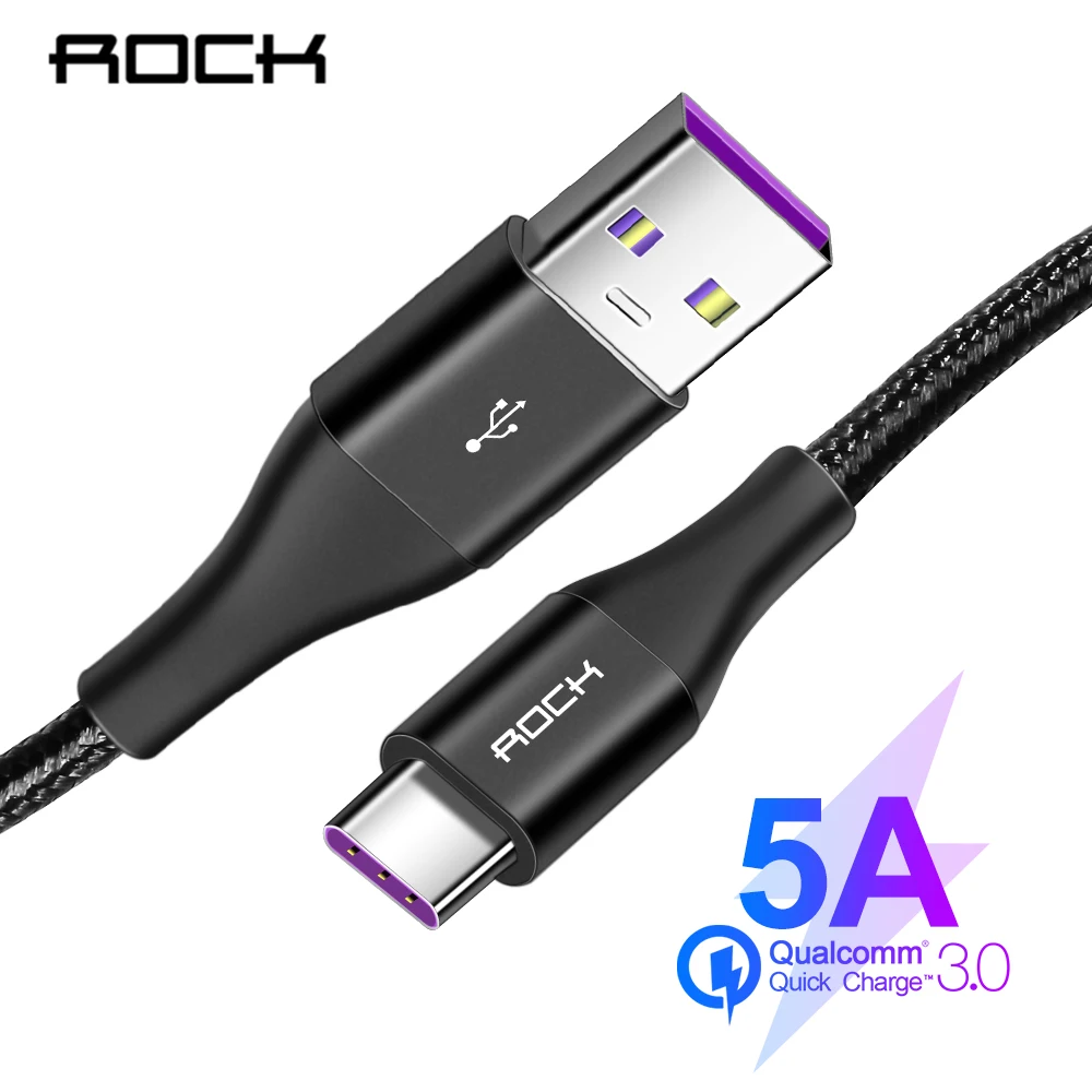 Rock 5A USB кабель для быстрой зарядки usb type C кабель магнитное зарядное устройство для зарядки данных Micro USB кабель мобильного телефона USB шнур