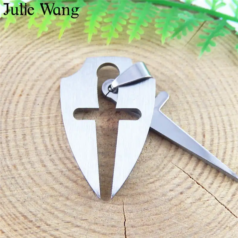 5 шт. подвески из нержавеющей стали для ожерелий Julie Wang серебристого цвета|Шармы| |