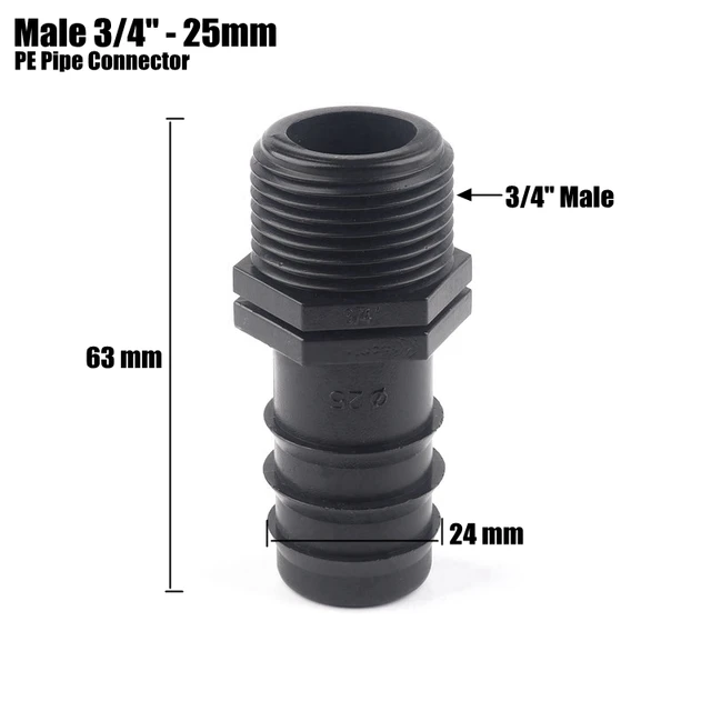 Male 3l4 Inch-25mm