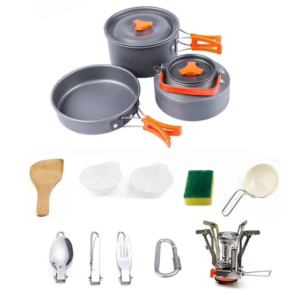 Colher para Acampamento ao ar Utensílios de Mesa Portátil Pessoas Panelas Tigela Pote Livre Caminhadas Mochila Viagem Piquenique Acessórios 2-3 9 viagem utensílios de mesa piquenique acessórios