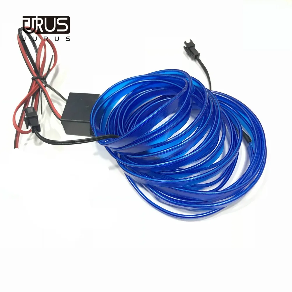 JURUS 5 метров автомобильное Внутреннее освещение авто светодиодная лента EL Wire Rope
