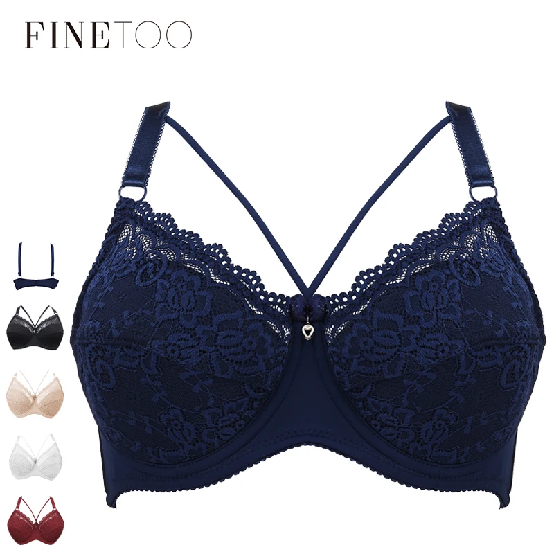 Grande taille C D E tasse soutien-gorge Sexy Push Up brassière mode doux dentelle soutien-gorge 3/4 grande mince femme Lingerie profonde V Sexy Bras pour les femmes