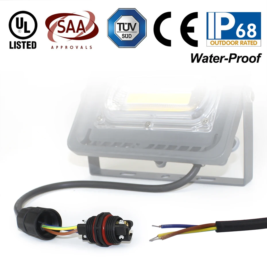 

IP68 Waterproof Connector 3 Pin Electrical Adapter Wire Connector Straight T Shape Cross For Outdoor Lighting Spotlight Shape