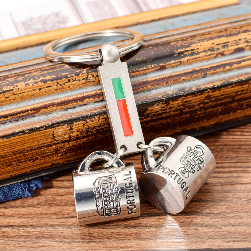

Vicney New Arrival Couple Cup Keychain Portugal Lover Cup Key Chain Zinc Alloy Key Chain Key Ring For Key