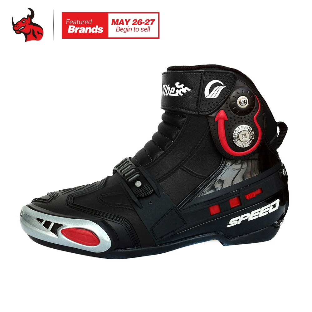 Riding Tribe Men botas para motociclista PU leather Motorcycle Racing Boots Ankle Motocross boots motorcycle boots black white riding tribe motorcycle waterproof boots pu leather rain botas racing professional speed racing botte motorcross motorbike boots